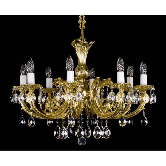 Candelabru Alama, Cristale, Bohemia, E14, L00109120CE, Crystal