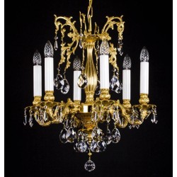 Candelabru Alama, Cristale, Bohemia, E14, L00109126CE, Crystal