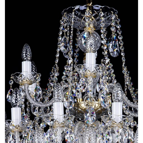 Candelabru Cristale, Large, Bohemia, E14, L101037CLN, Crystal