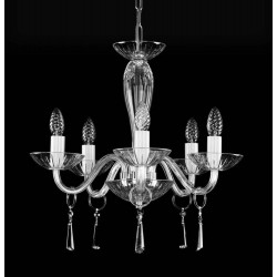 Candelabru Cristale, Sticla, Bohemia, E14, L101047CE, Crystal