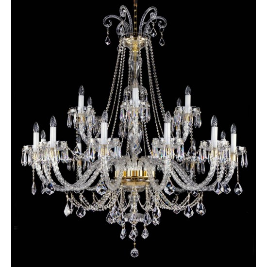 Candelabru Cristale, Sticla, Lux, Bohemia, E14, L10106041CE, Crystal