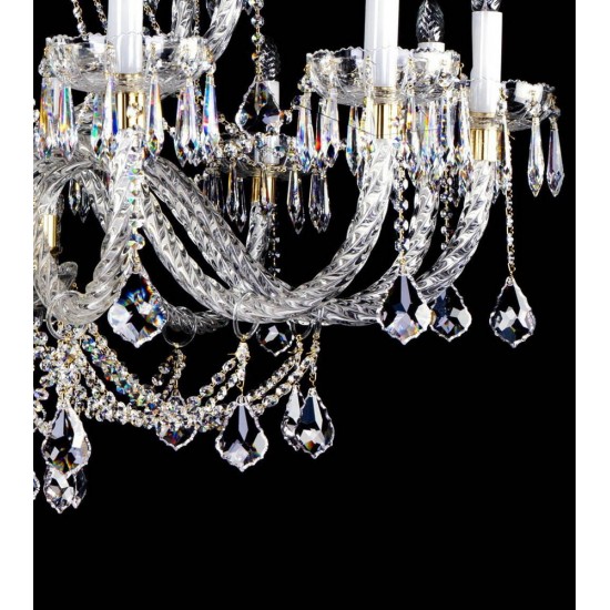 Candelabru Cristale, Sticla, Lux, Bohemia, E14, L10106041CE, Crystal