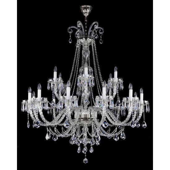 Candelabru Cristale, Sticla, Lux, Bohemia, E14, L10106041CE, Crystal