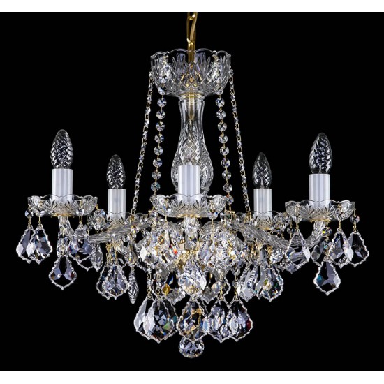 Candelabru Cristale, Sticla, Bohemia, E14, L10106045CE, Crystal