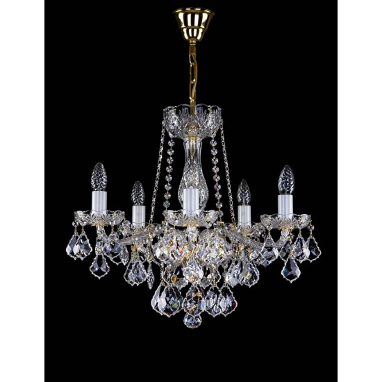 Candelabru Cristale, Sticla, Bohemia, E14, L10106045CE, Crystal