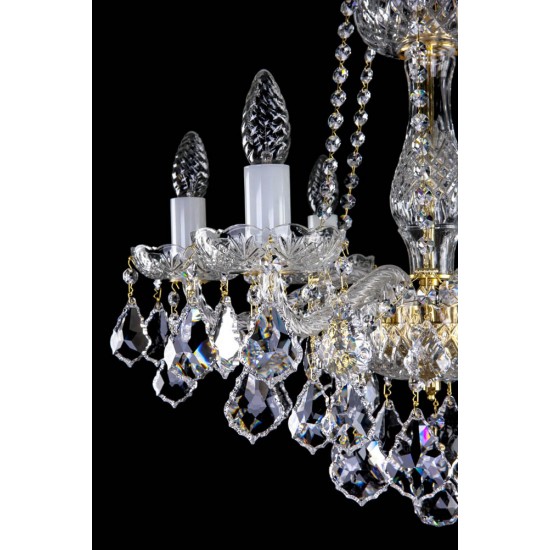 Candelabru Cristale, Sticla, Bohemia, E14, L10106047CE, Crystal