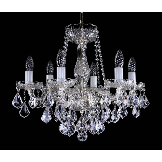 Candelabru Cristale, Sticla, Bohemia, E14, L10106047CE, Crystal