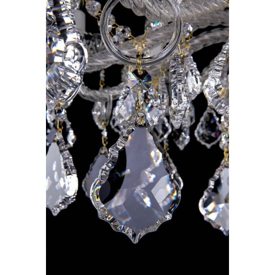 Candelabru Cristale, Sticla, Bohemia, E14, L10106048CLN, Crystal