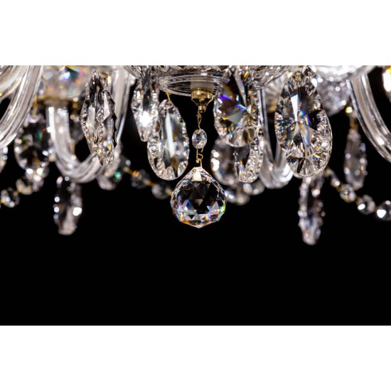 Candelabru Cristale, Sticla, Bohemia, E14, L10106056CLN, Crystal