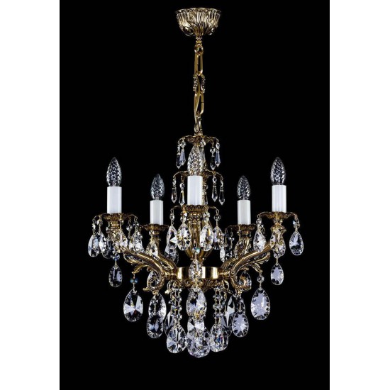 Candelabru Alama, Cristale, Bohemia, E14, L10106142CE, Crystal