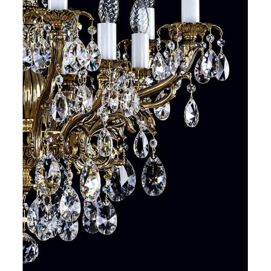 Candelabru Alama, Cristale, Bohemia, E14, L10106145CE, Crystal