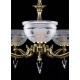 Candelabru Alama, Cristale, Bohemia, E14, L10106150CE, Crystal