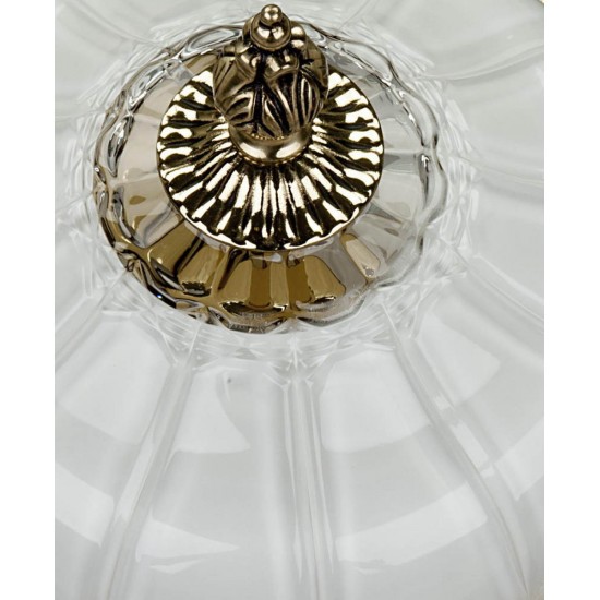 Candelabru Alama, Cristale, Bohemia, E14, L10106152, Crystal