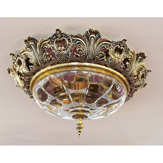 Candelabru Alama, Cristale, Bohemia, E14, L10106153-A, Crystal