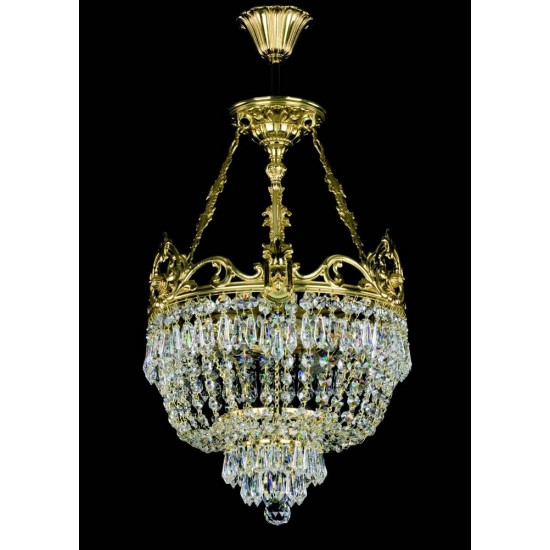 Candelabru Alama, Cristale, Bohemia, E14, L10106207CHCE, Crystal