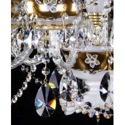 Candelabru Cristale, Bohemia, E14, L101069CE white, Crystal