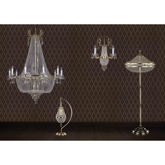 Candelabru Cristale, Larges, Bohemia, E14, L101089CLN, Crystal