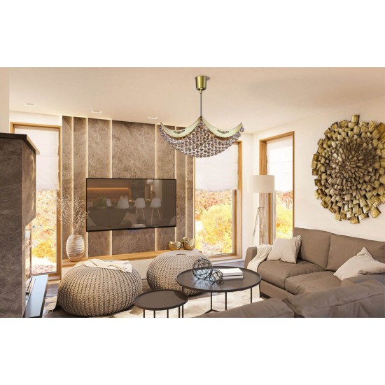 Plafoniera Cristale, Square, Bohemia, E27, L201045CLN, Crystal