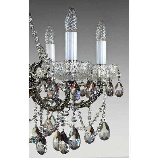 Candelabru Alama, Cristale, Bohemia, E14, L301007CENi 8006, Crystal