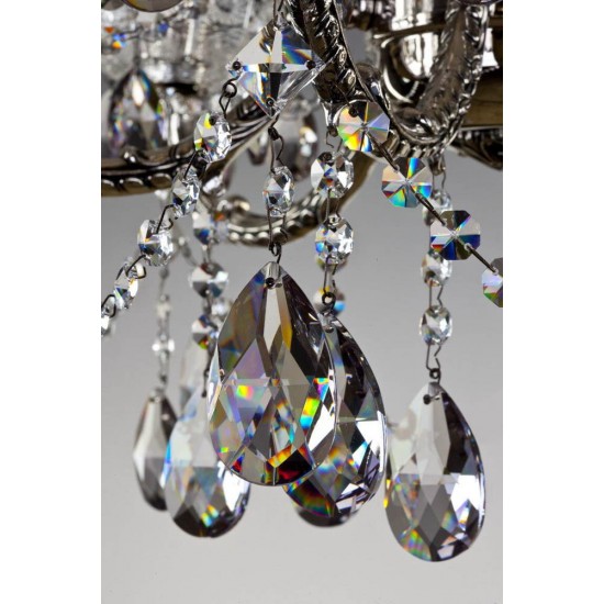 Candelabru Alama, Cristale, Bohemia, E14, L301007CENi 8006, Crystal