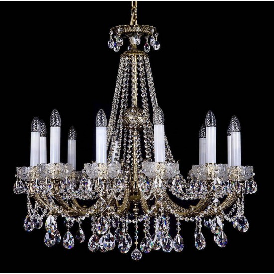 Candelabru Alama, Cristale, Bohemia, E14, L301011CE, Crystal