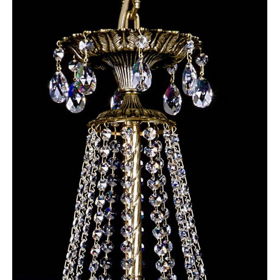 Candelabru Alama, Cristale, Bohemia, E14, L301011CE, Crystal