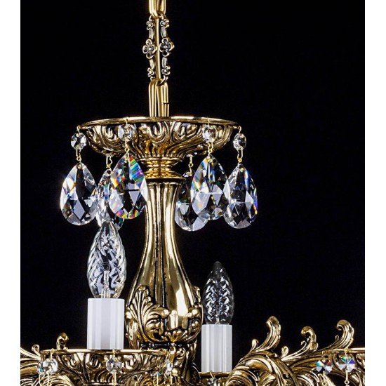 Candelabru Alama, Cristale, Bohemia, E14, L301015CE, Crystal