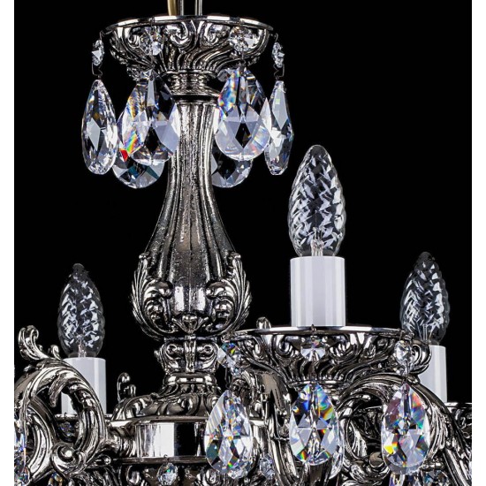 Candelabru Alama, Cristale, Bohemia, E14, L301017CE, Crystal