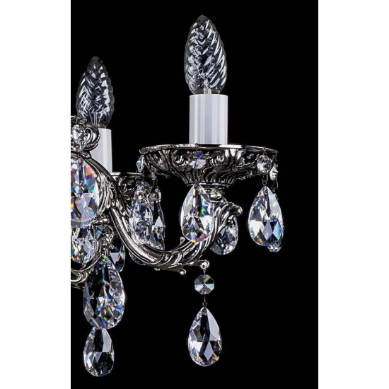 Candelabru Alama, Cristale, Bohemia, E14, L301017CE, Crystal