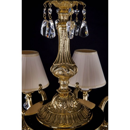 Candelabru Alama, Cristale, Abajururi, Bohemia, E14, L301018CE, Crystal