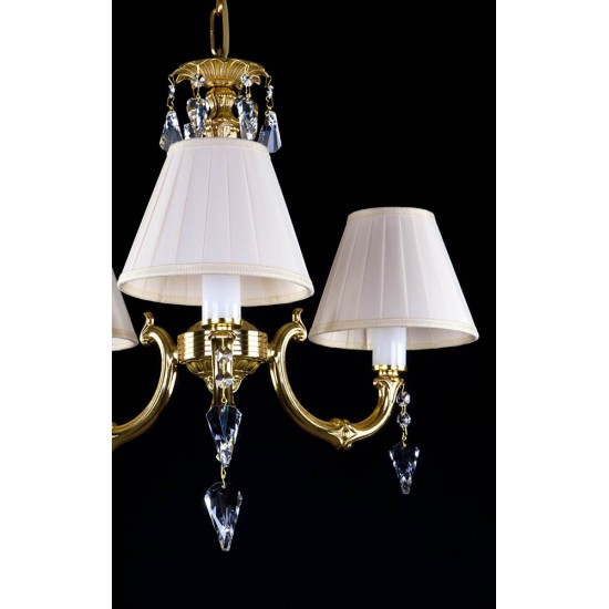 Candelabru Alama, Cristale, Abajururi, Bohemia, E14, L301022CE, Crystal