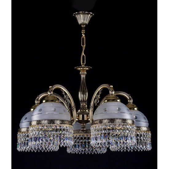 Candelabru Alama, Cristale, Bohemia, E14, L301029CE, Crystal