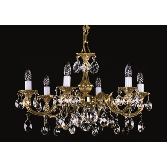 Candelabru Alama, Cristale, Bohemia, E14, L301035CE, Crystal