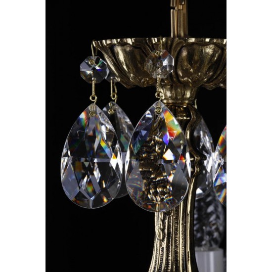 Candelabru Alama, Cristale, Bohemia, E14, L301036CE, Crystal