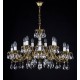 Candelabru Alama, Cristale, Bohemia, E14, L301036CE, Crystal