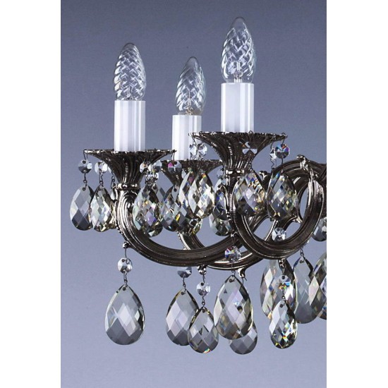 Candelabru Alama, Cristale, Bohemia, E14, L301040CE 8007, Crystal