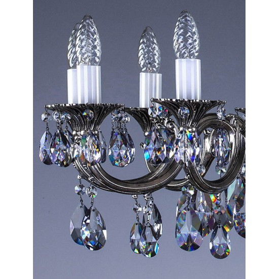 Candelabru Alama, Cristale, Bohemia, E14, L301041CE 8006, Crystal
