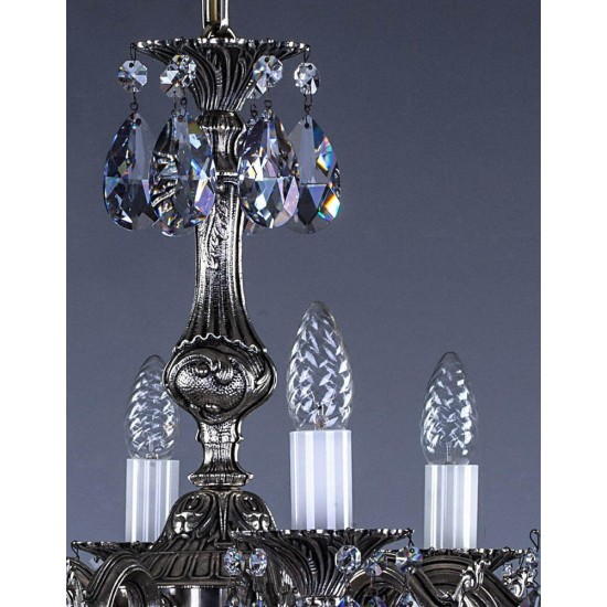 Candelabru Alama, Cristale, Bohemia, E14, L301041CE 8006, Crystal