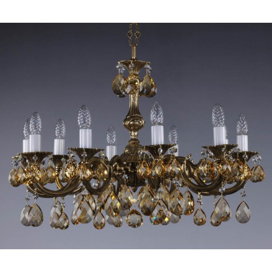 Candelabru Alama, Cristale, Bohemia, E14, L301041CE 8006, Crystal