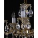 Candelabru Alama, Cristale, Bohemia, E14, L301044CE brass antique, Crystal