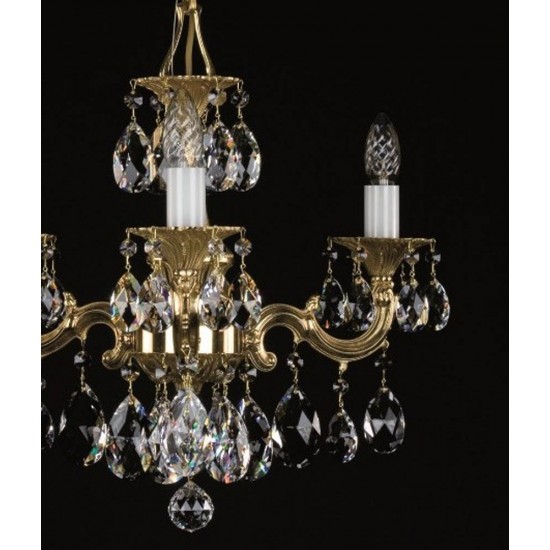 Candelabru Alama, Cristale, Bohemia, E14, L301045CE, Crystal