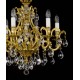 Candelabru Alama, Cristale, Bohemia, E14, L301066CE, Crystal