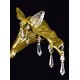Candelabru Alama, Cristale, Bohemia, E14, L301069CE, Crystal