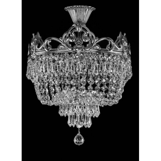 Candelabru Alama, Cristale, Bohemia, E14, L301075CET, Crystal
