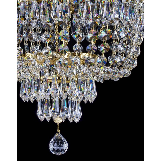 Candelabru Alama, Cristale, Bohemia, E14, L301075CET, Crystal