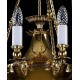 Candelabru Alama, Cristale, Bohemia, E14, L301084, Crystal
