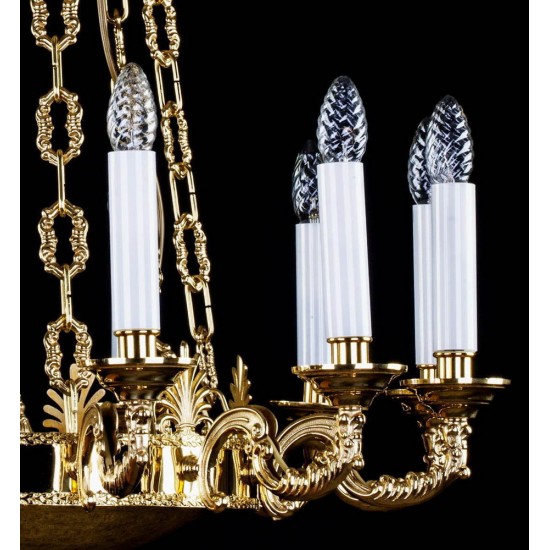 Candelabru Alama, Cristale, Bohemia, E14, L301085, Crystal