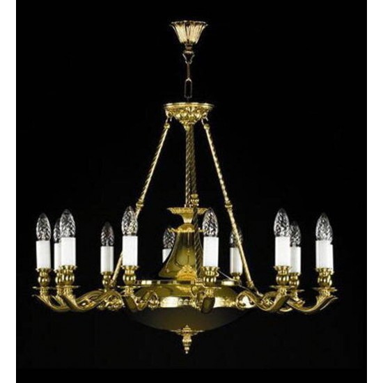 Candelabru Alama, Cristale, Bohemia, E14, L301086, Crystal