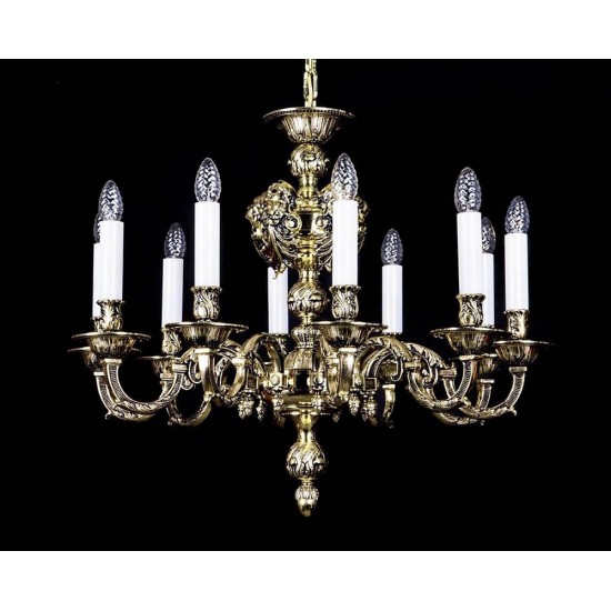 Candelabru Alama, Cristale, Bohemia, E14, L301091, Crystal
