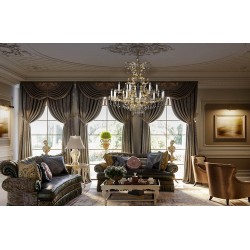 Candelabru Cristale, Maria Theresa, Bohemia, E14, L301099CE, Crystal